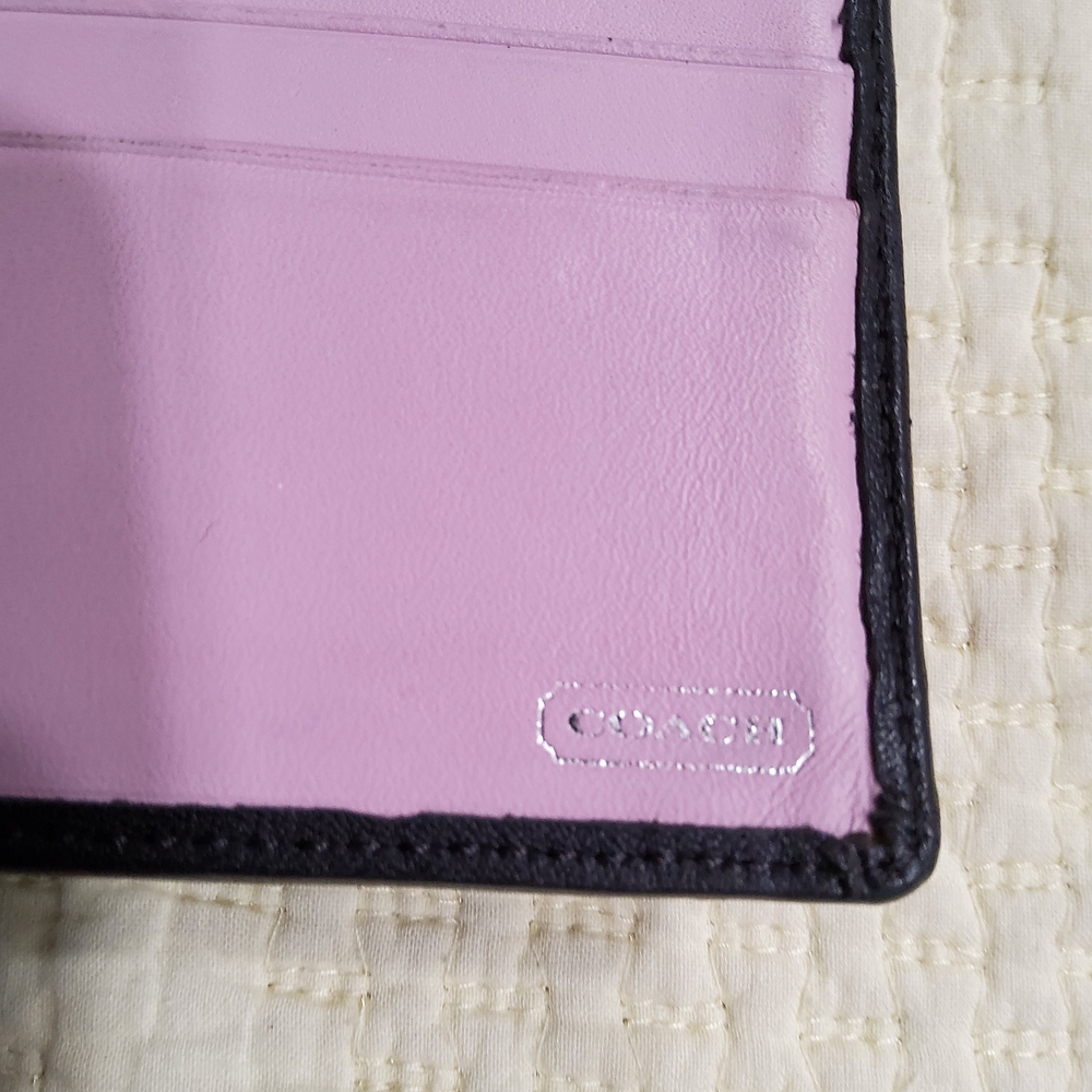 Coach Black Leather Logo Long Wallet - Picture 5 of 10